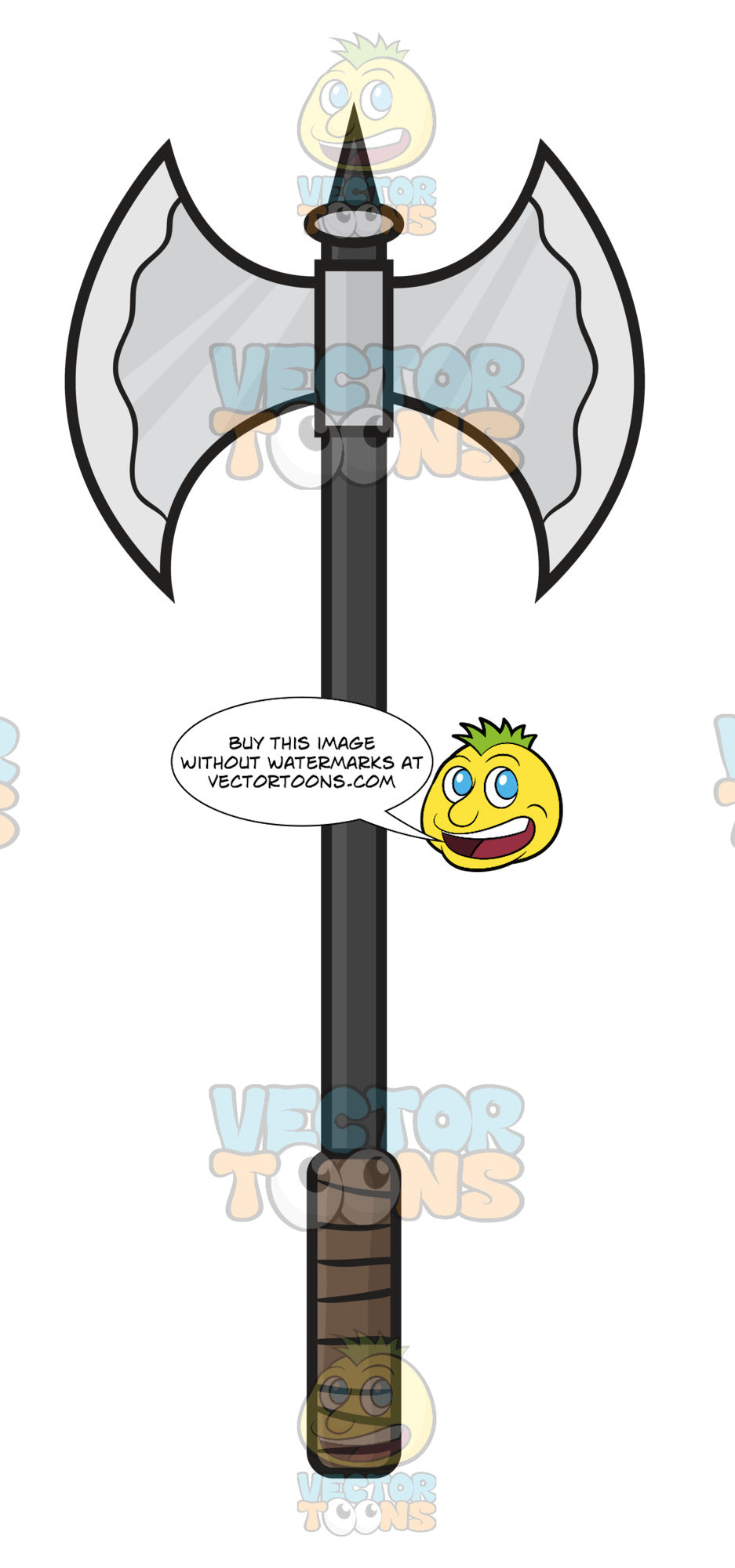 Cartoon Double Sided Axe Clipart Images