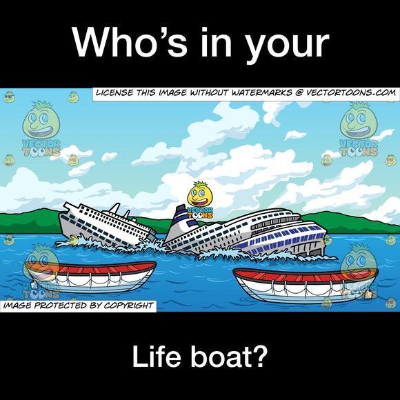 Download Who S In Your Life Boat Meme Clipart Cartoons By Vectortoons