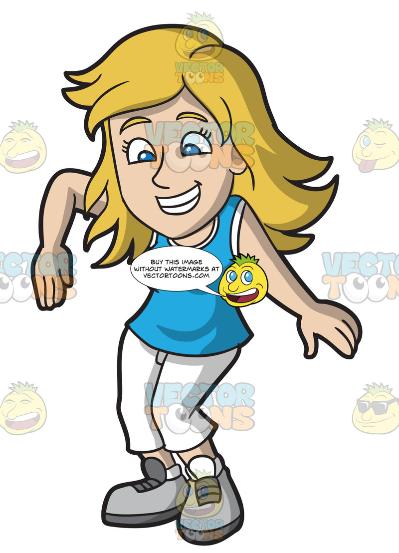 Cartoon: A Happy Woman Doing The Milly Rock Dance | Clipart Images