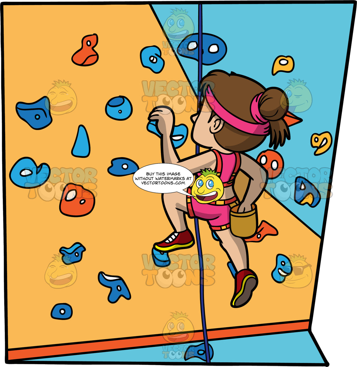 climbing wall artoon