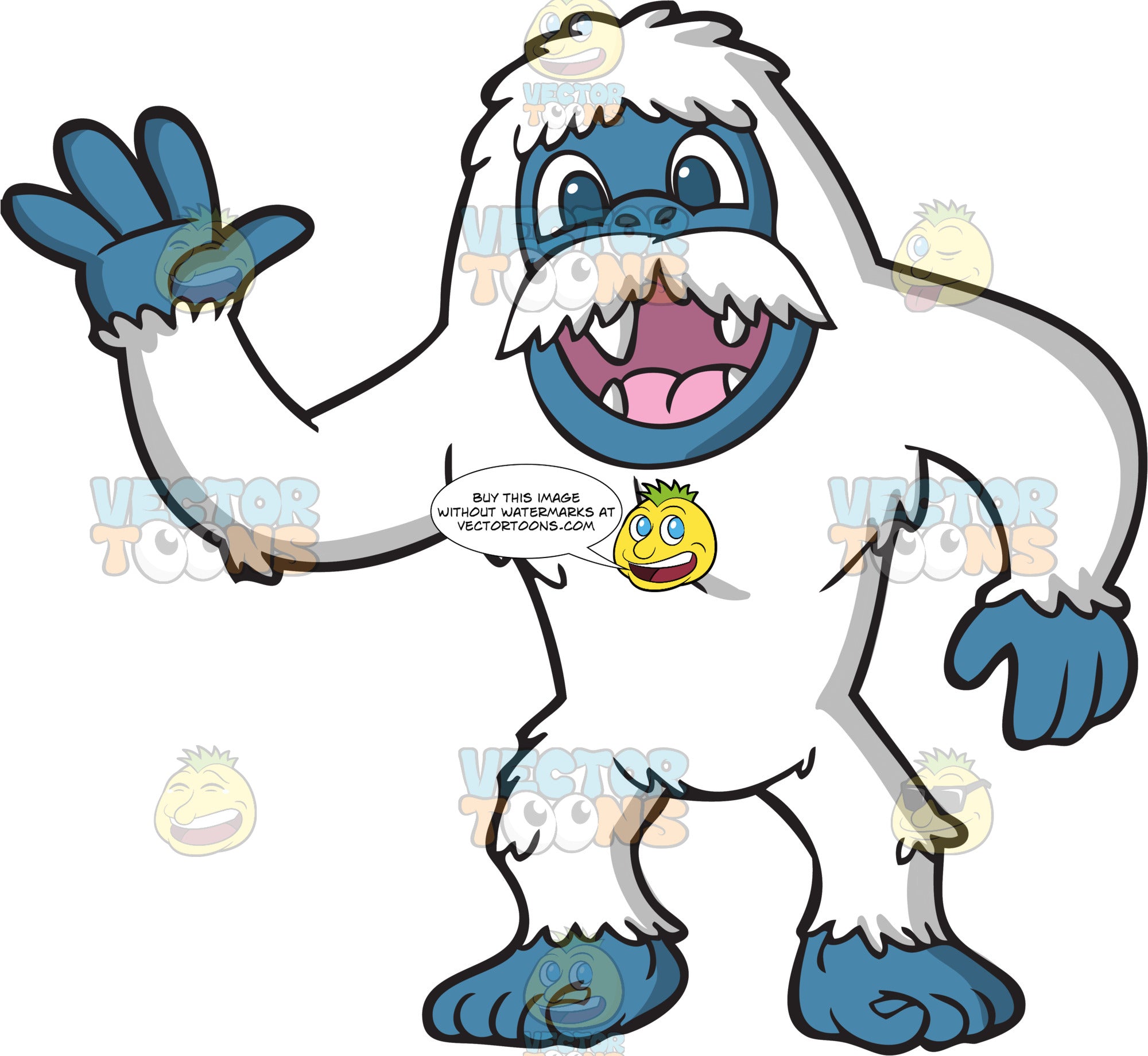 Download A Greeting Yeti Clipart Cartoons By Vectortoons