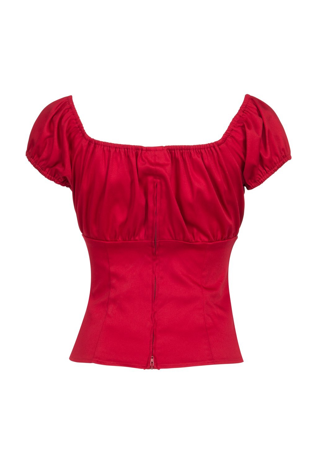 red peasant blouse