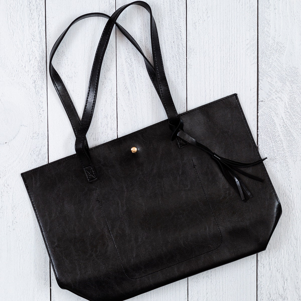 black designer tote