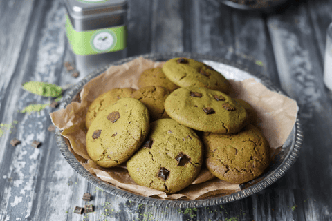 Vegan Matcha & Chocolate Chips Cookies