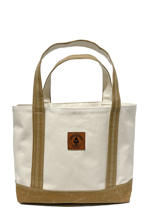 Wax & Rose Canvas Large Tote Bag With Inside Zip Pocket