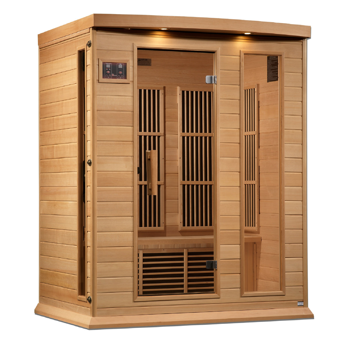 Maxxus 3 Person Near Zero EMF FAR Infrared Sauna - Canadian Hemlock –  Golden Designs Inc (NA)