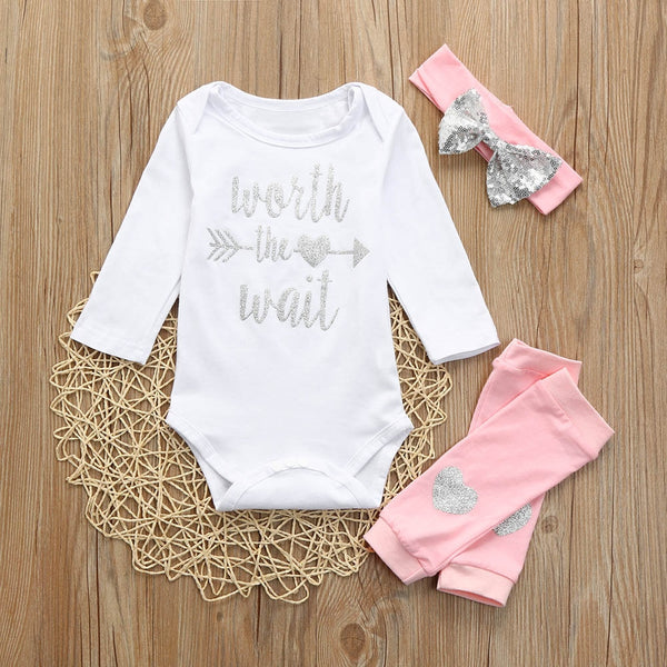 worth the wait newborn outfit girl