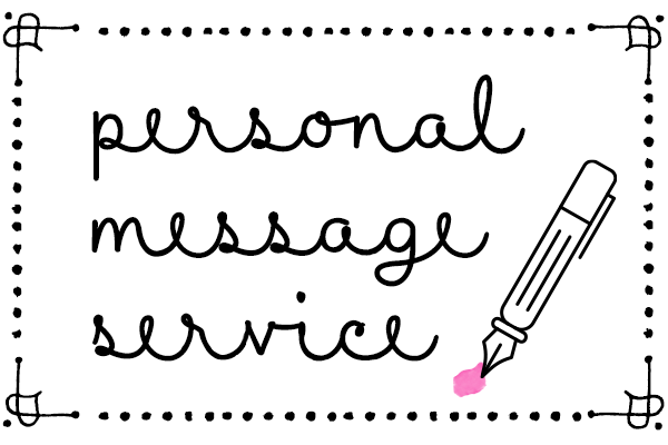 Unser Personal Message Service für Sie: wir versenden das Geschenk mit ihrer Grußbotschaft