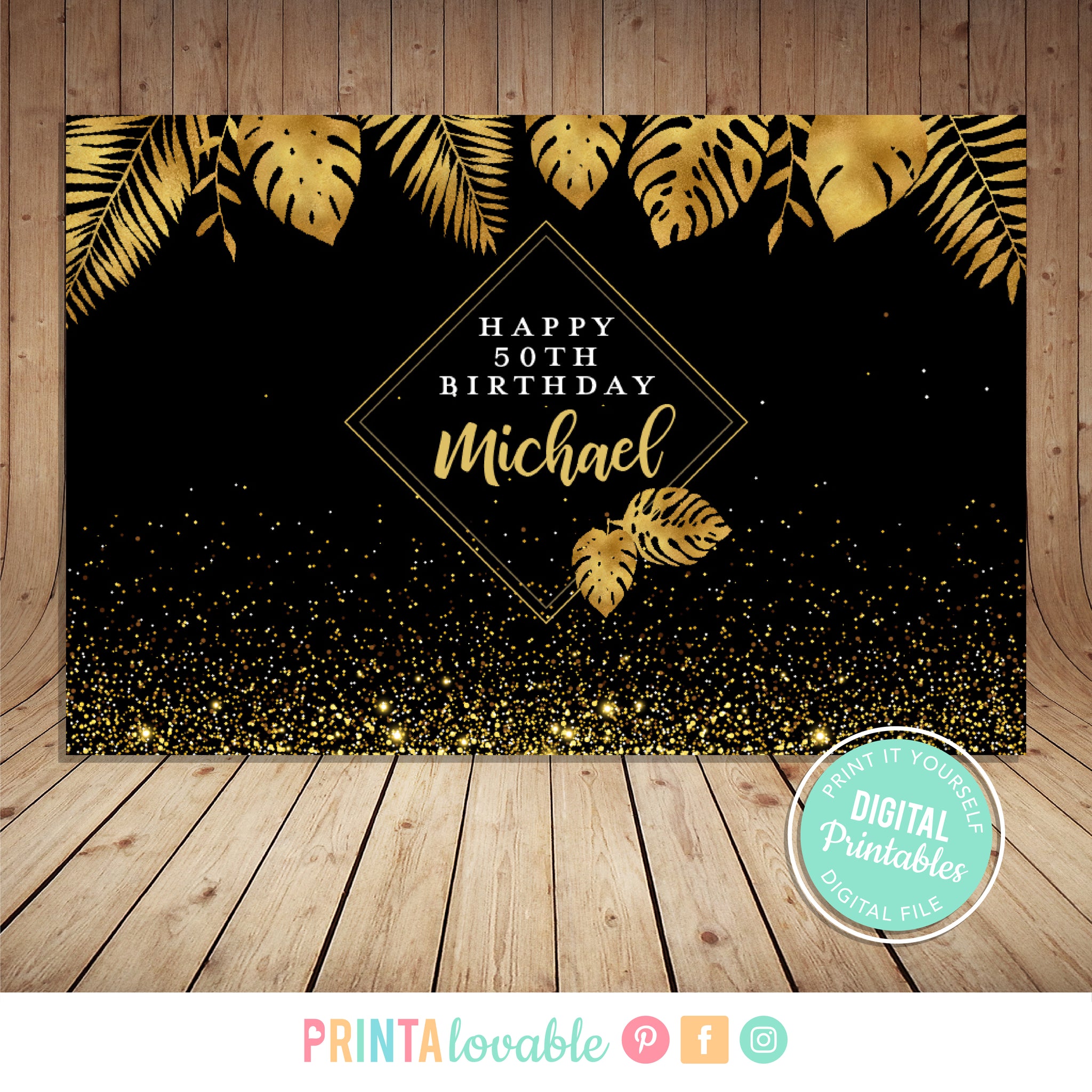 Backdrop, Birthday \u0026  Backdrop, Black Gold Digital Wedding Backdrop Shower Backdrop, Baby