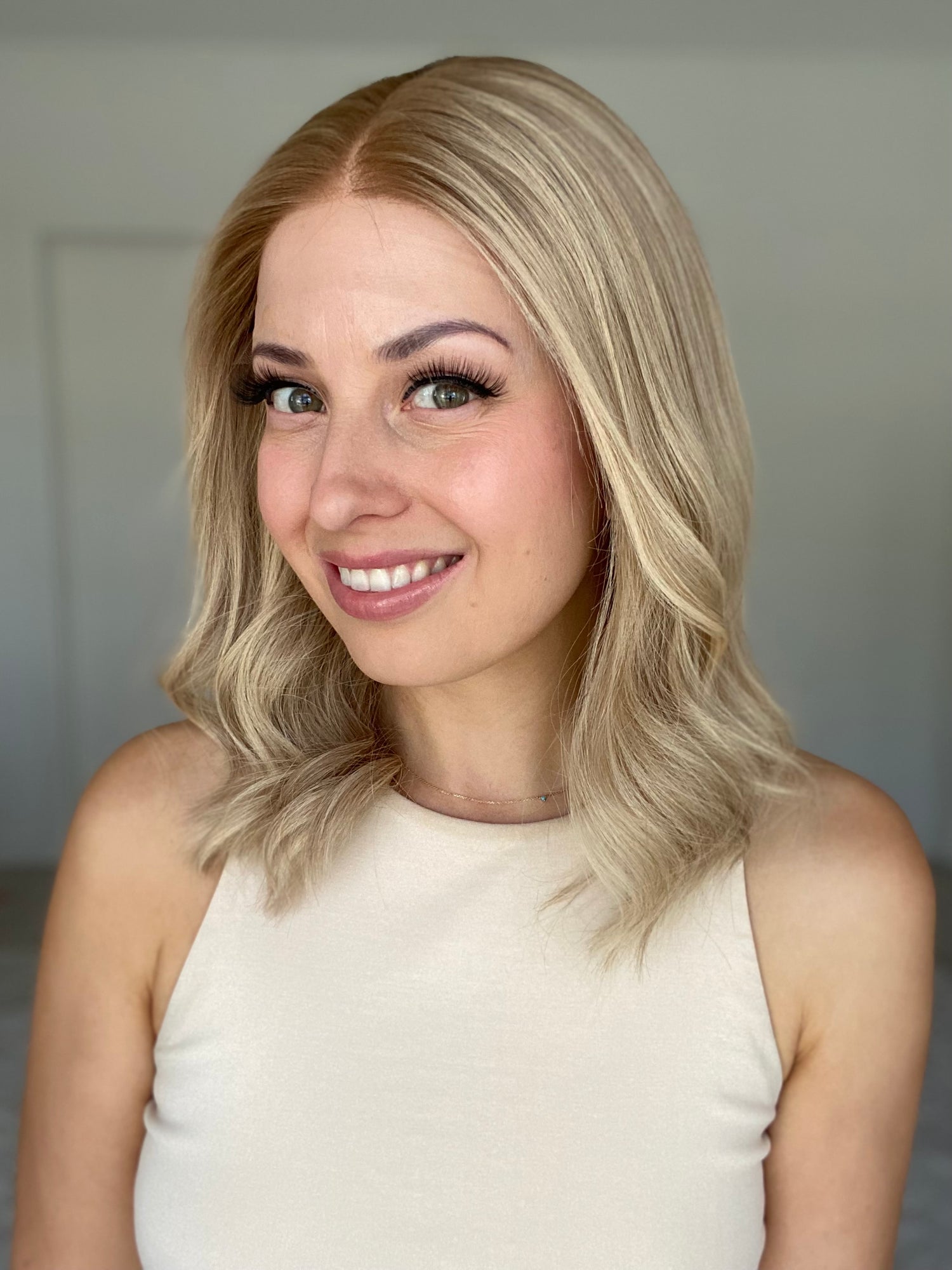 Creamy Blonde Luxe Wig 16 Inches S Cap Lusta Hair
