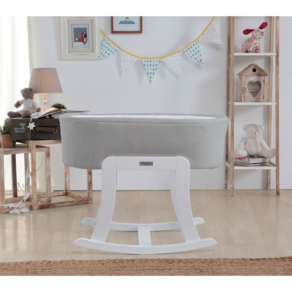 rocking chair with crib attached
