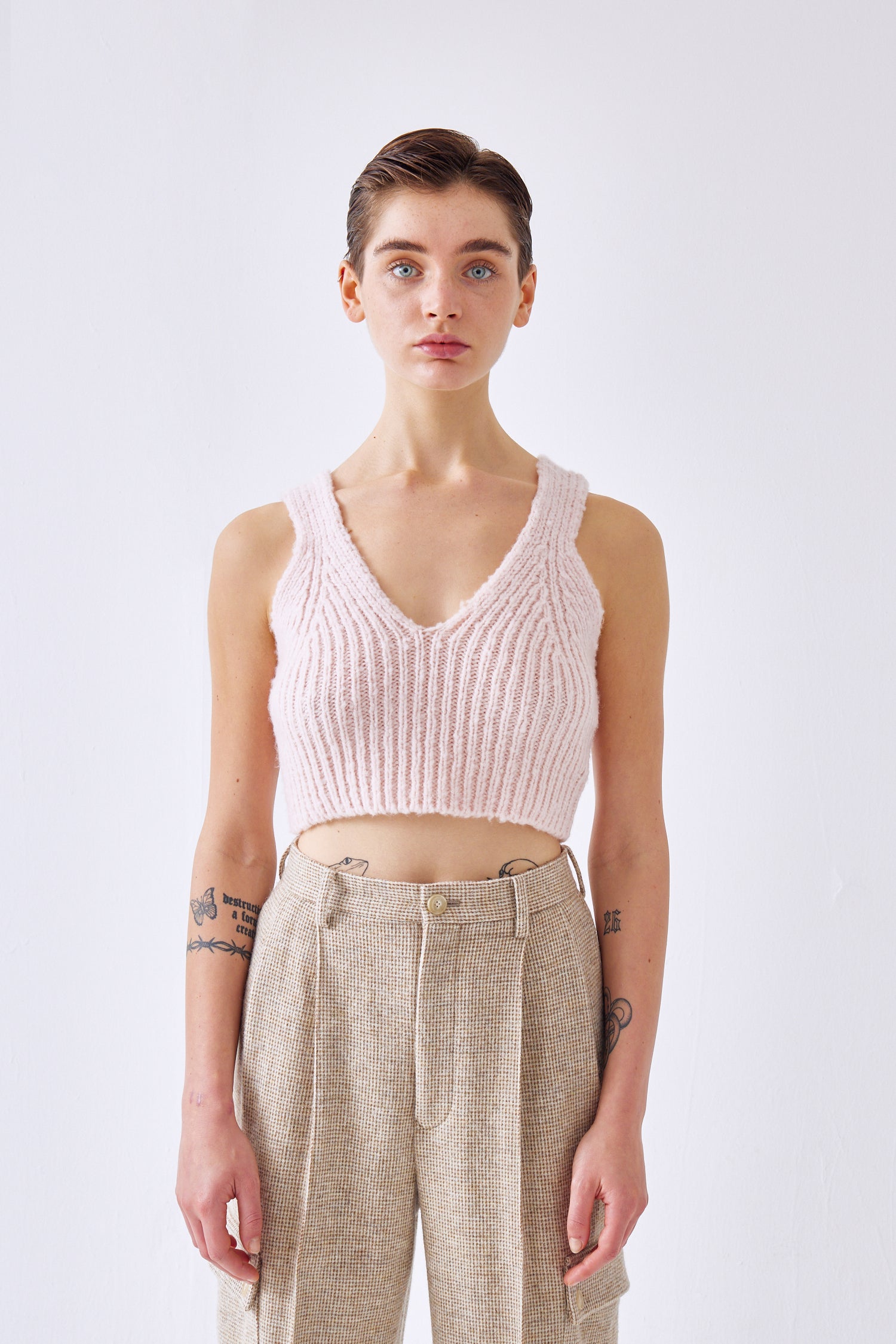 AURALEE WOOL BABY YARN KNIT CAMISOLE - キャミソール