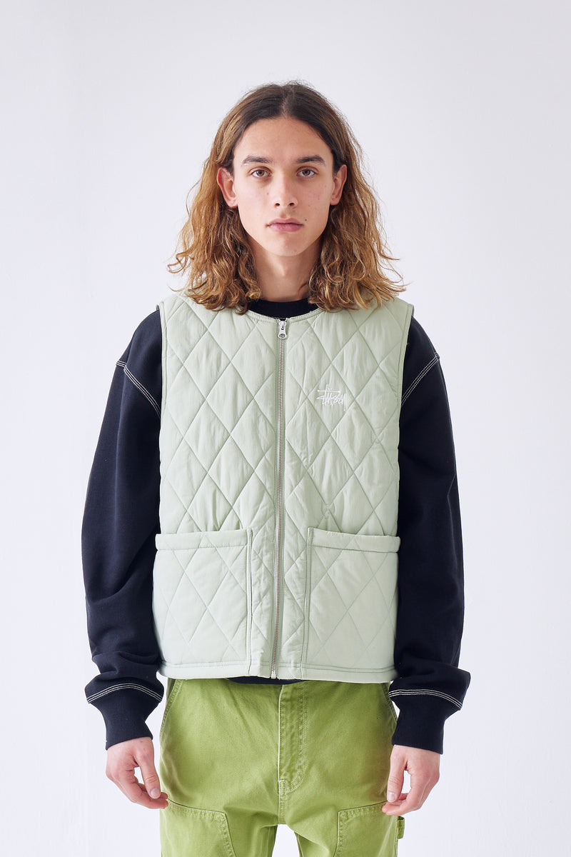 STUSSY DIAMOND QUILTED VEST キルティングベスト-eastgate.mk