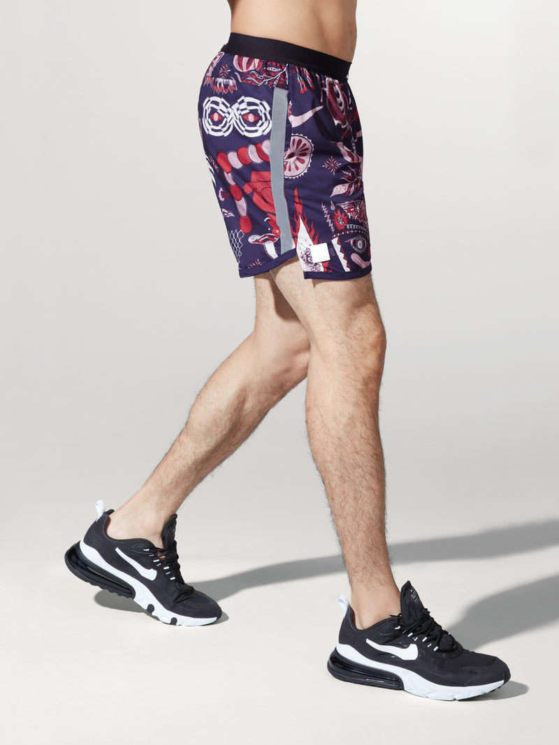 nike patterned running shorts