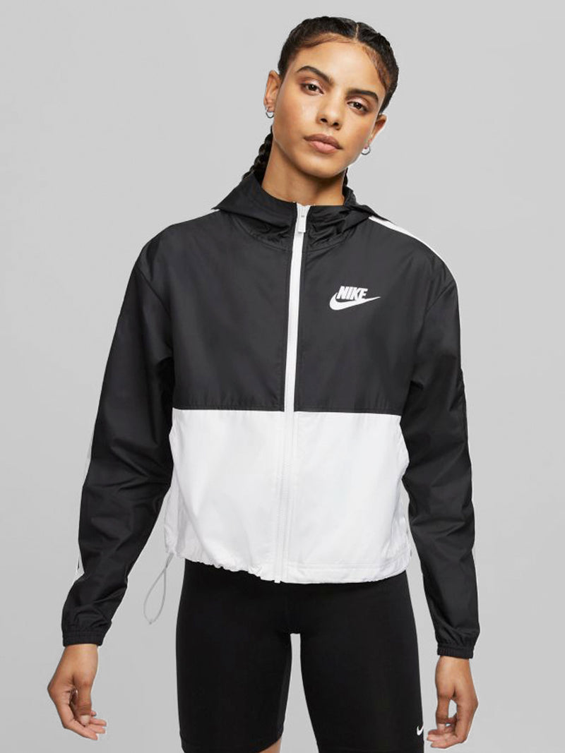 NIKE NSW WOVEN JACKET BLACK/WHITE 