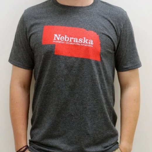 Nebraska. Honestly, It’s Not For Everyone T-shirt | Cotton Blend