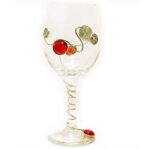 decorative red wine glasses