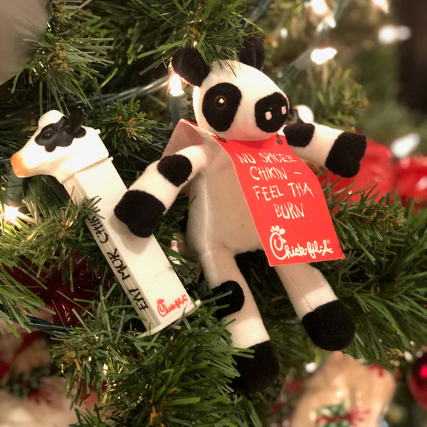 Chick-fil-A merchandise as Christmas decorations