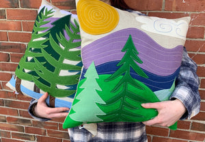 Mountains and Valleys Pillow