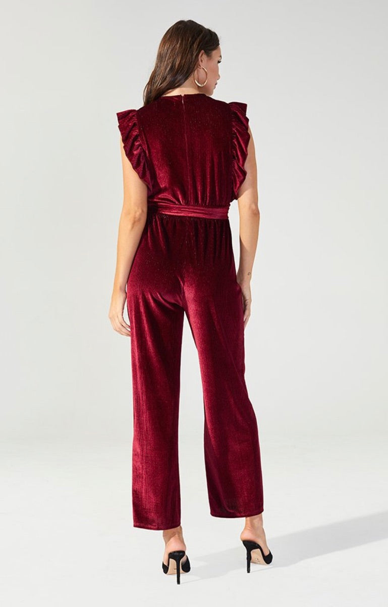 minkpink velvet jumpsuit