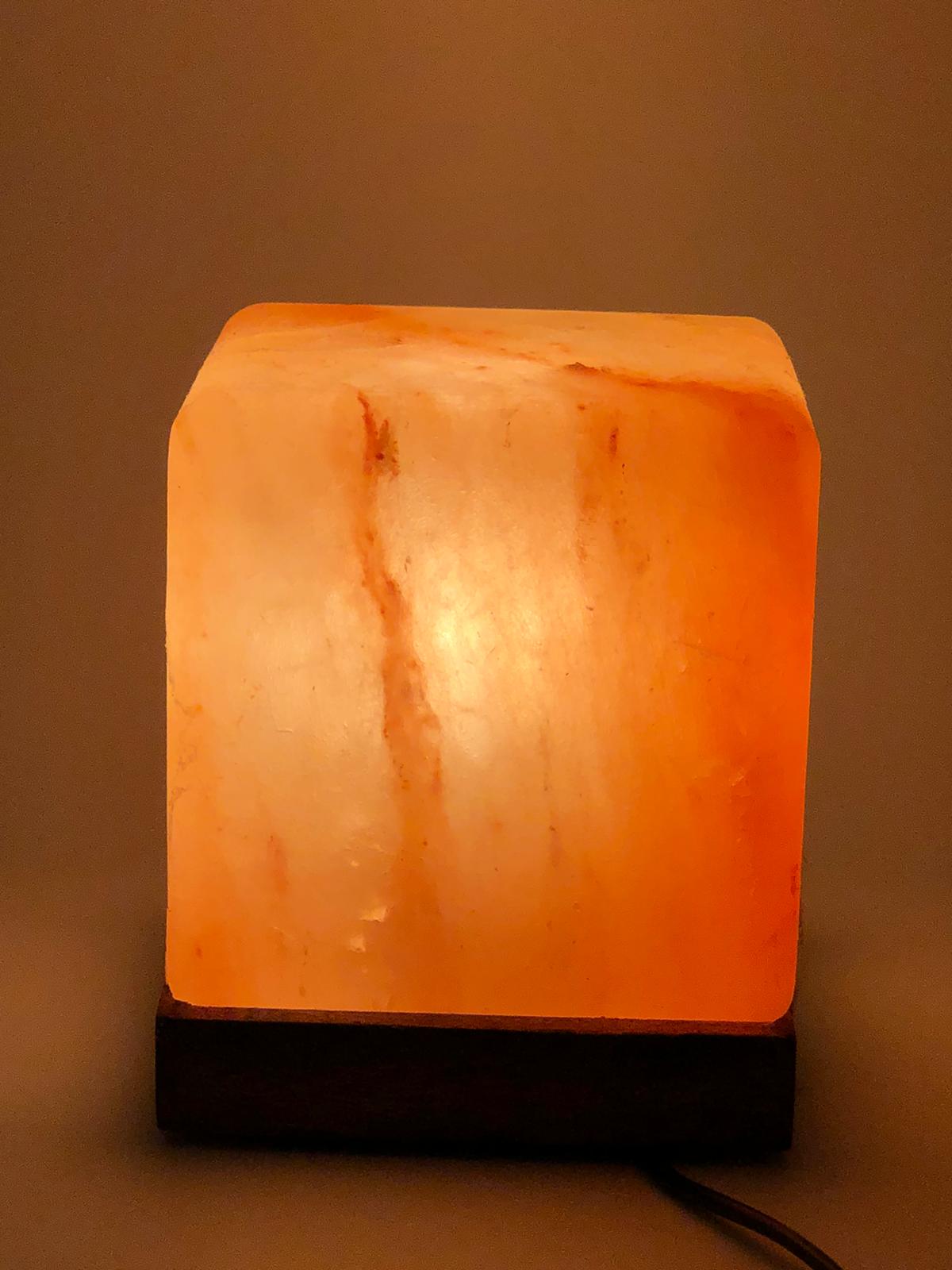 himalayan salt cube lamp