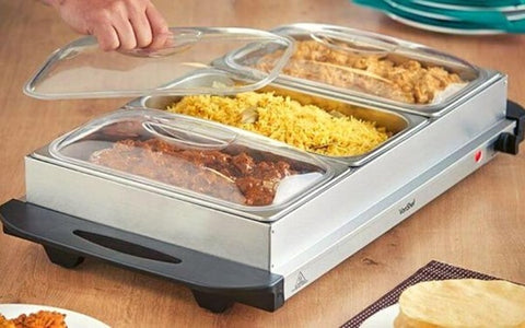 Family-Size Glasstop Warming Tray