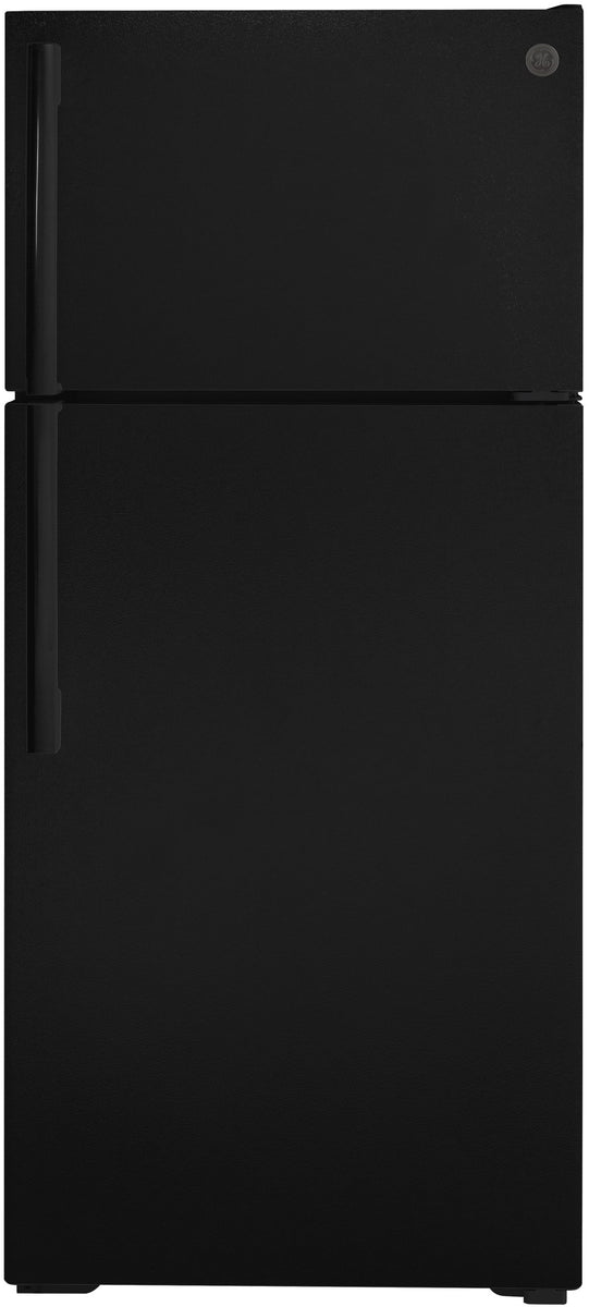 GE® 28'' Freestanding Top-Freezer Refrigerator In Black ADA Compliant ...