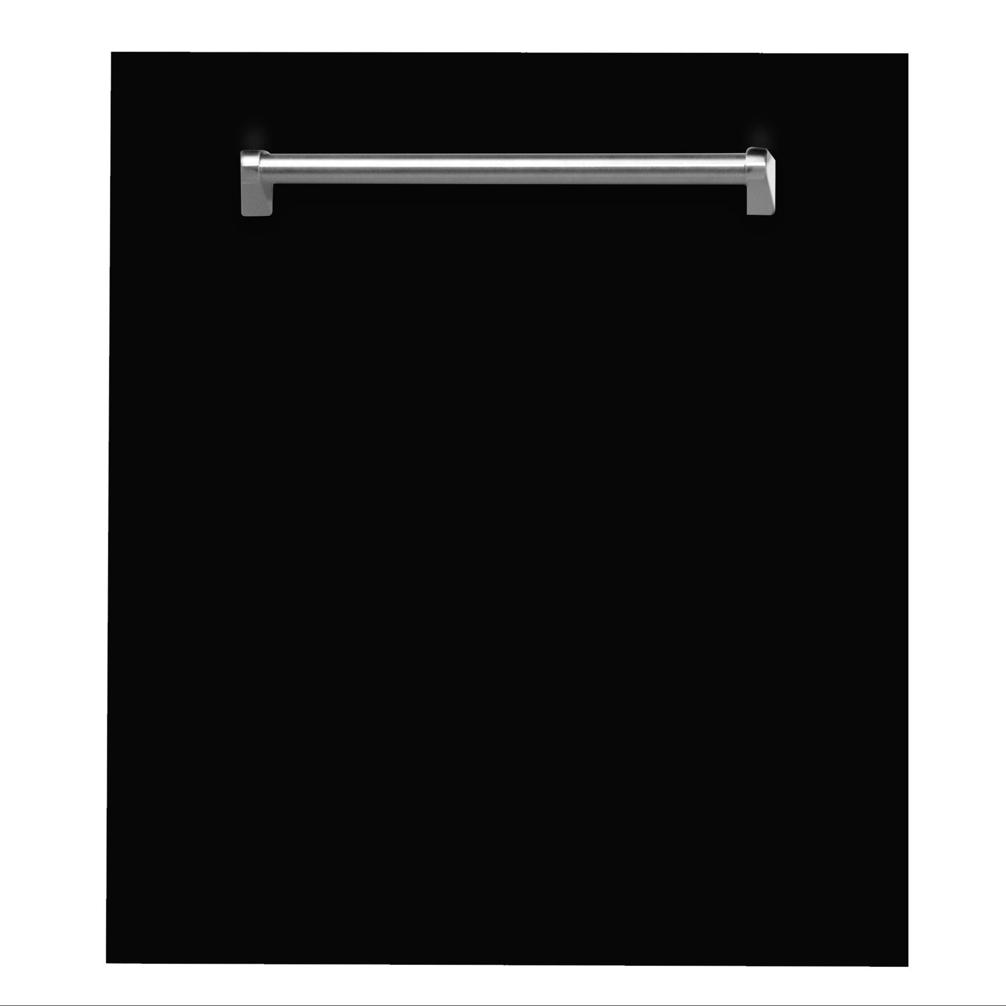 ZLINE 24" Top Control Dishwasher in Custom Panel Ready Black Matte