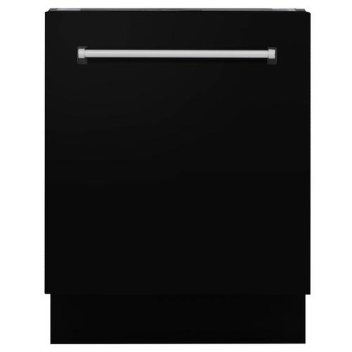 ZLINE 24" Top Control Tall Dishwasher Custom Panel Ready Black Matte