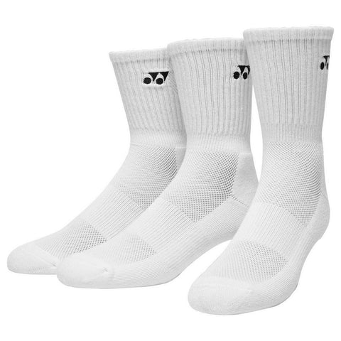 Yonex 3-Pack Crew Socks White 8422