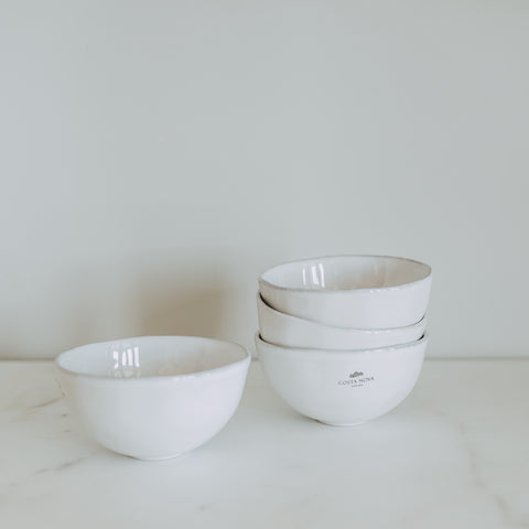 photos of white ceramic costa nova bowls