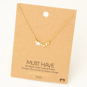 Gold Multi Star Necklace - Auntie La La's Boutique