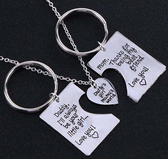 Daddy's Girl Mama's World Necklace & Keychains – Boutopia