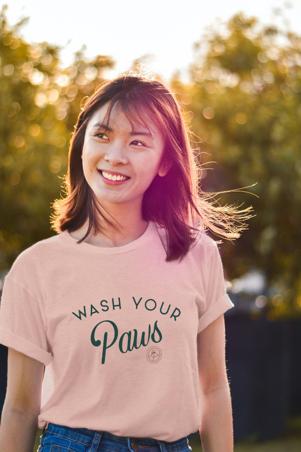 cute peach tee for dog moms