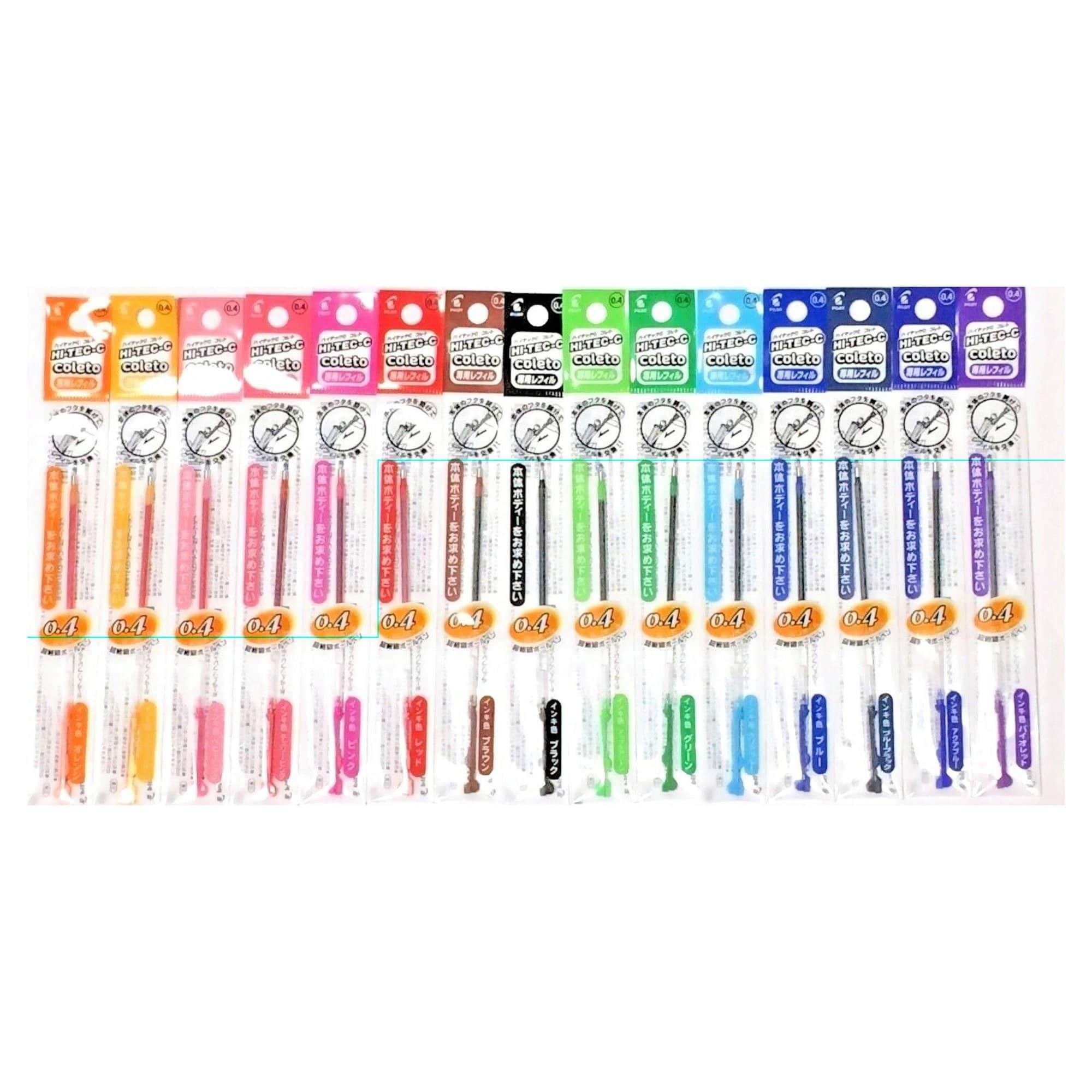 Blue Pilot Hi Tec C Coleto Gel Multi Pen Refill 0 3 Mm 0 4 Mm 0 5 Mm The Stationery Life