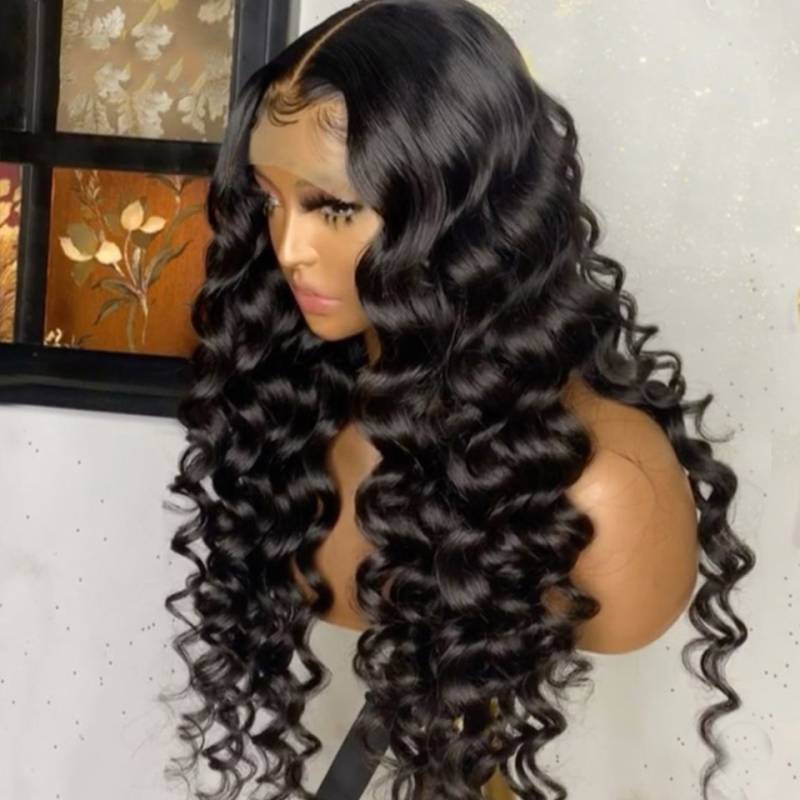 Pre-plucked Deep Wave Full Lace Frontal Wig 13X4 – mybombhair