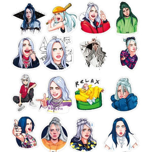 50 stickers billie eilish wally pals stickers