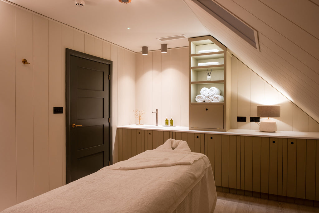 Treatment room at Laceby Manor with Voya Treatments 
