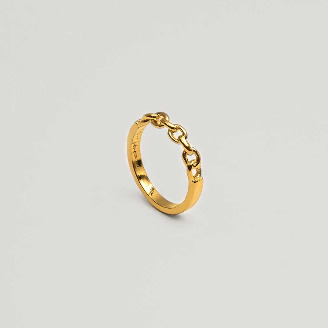 Ambush Chunky Chain-detail Ring In Gold | ModeSens