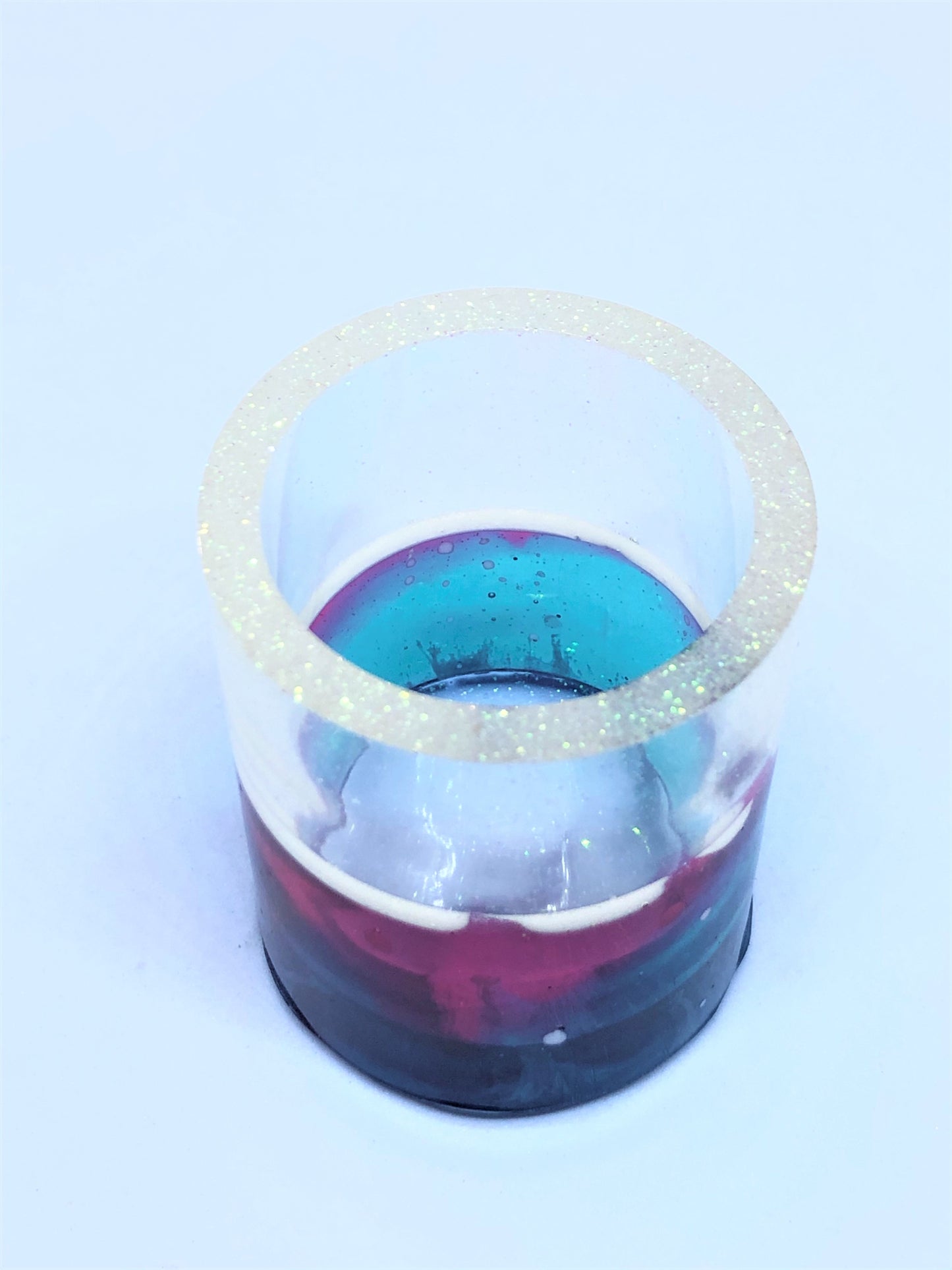 Small Blue/Red/Clear Trinket Holder