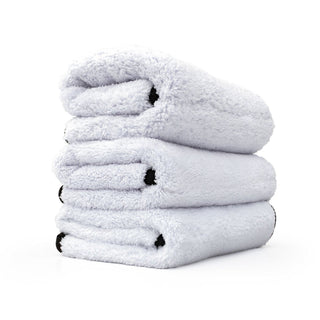 The Rag Company (3-pack) 16 in. x 23 in. Platinum Pluffle Professional Korean 70/30 490gsm Plush Waffle Microfiber Detailing Towels