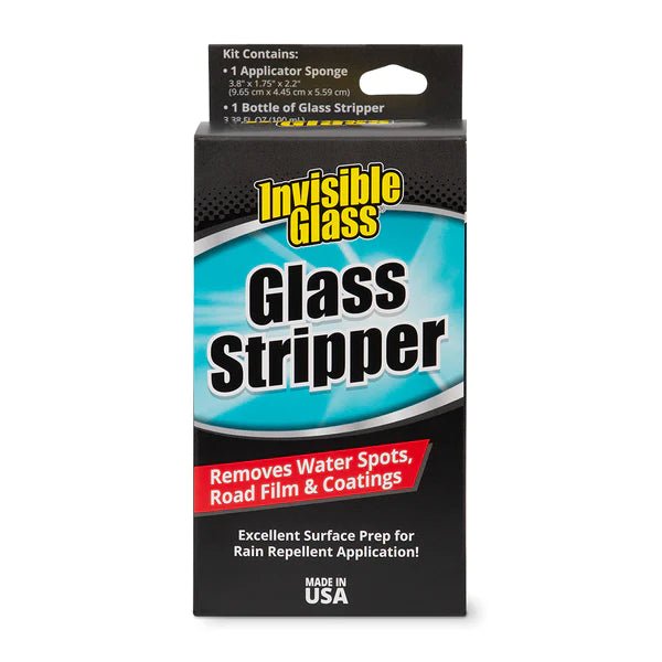 Deep cleaning your windshield like never before with Invisible Glass Glass  Stripper. 
