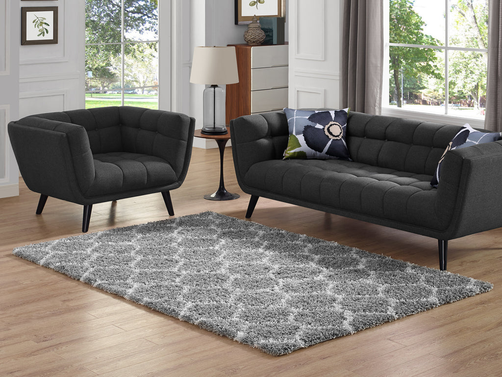 shag grey area rug