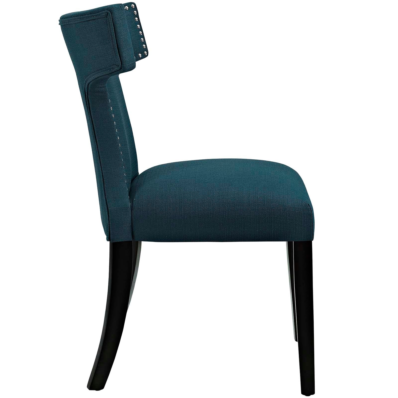 curve fabric dining chair