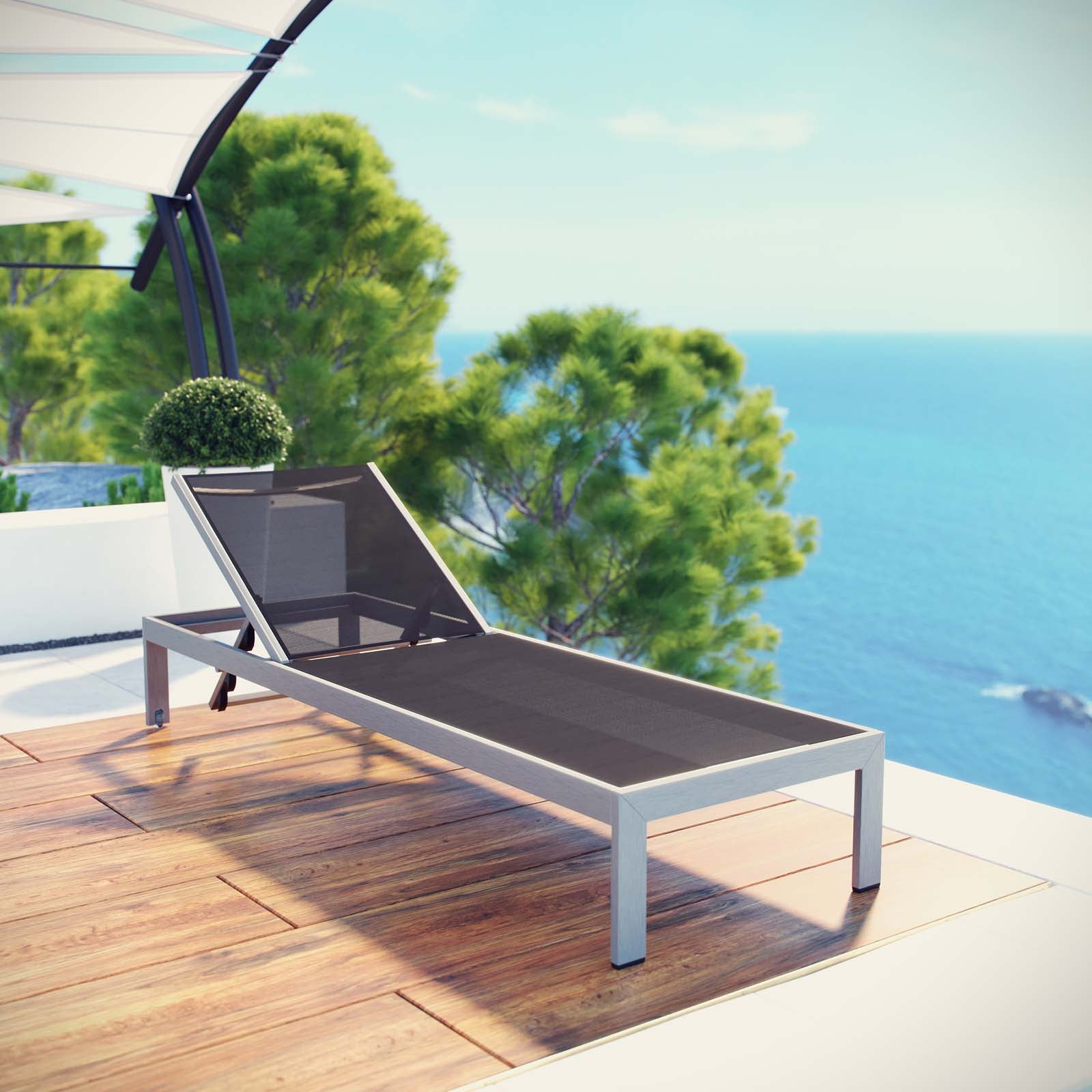 mesh patio chaise lounge