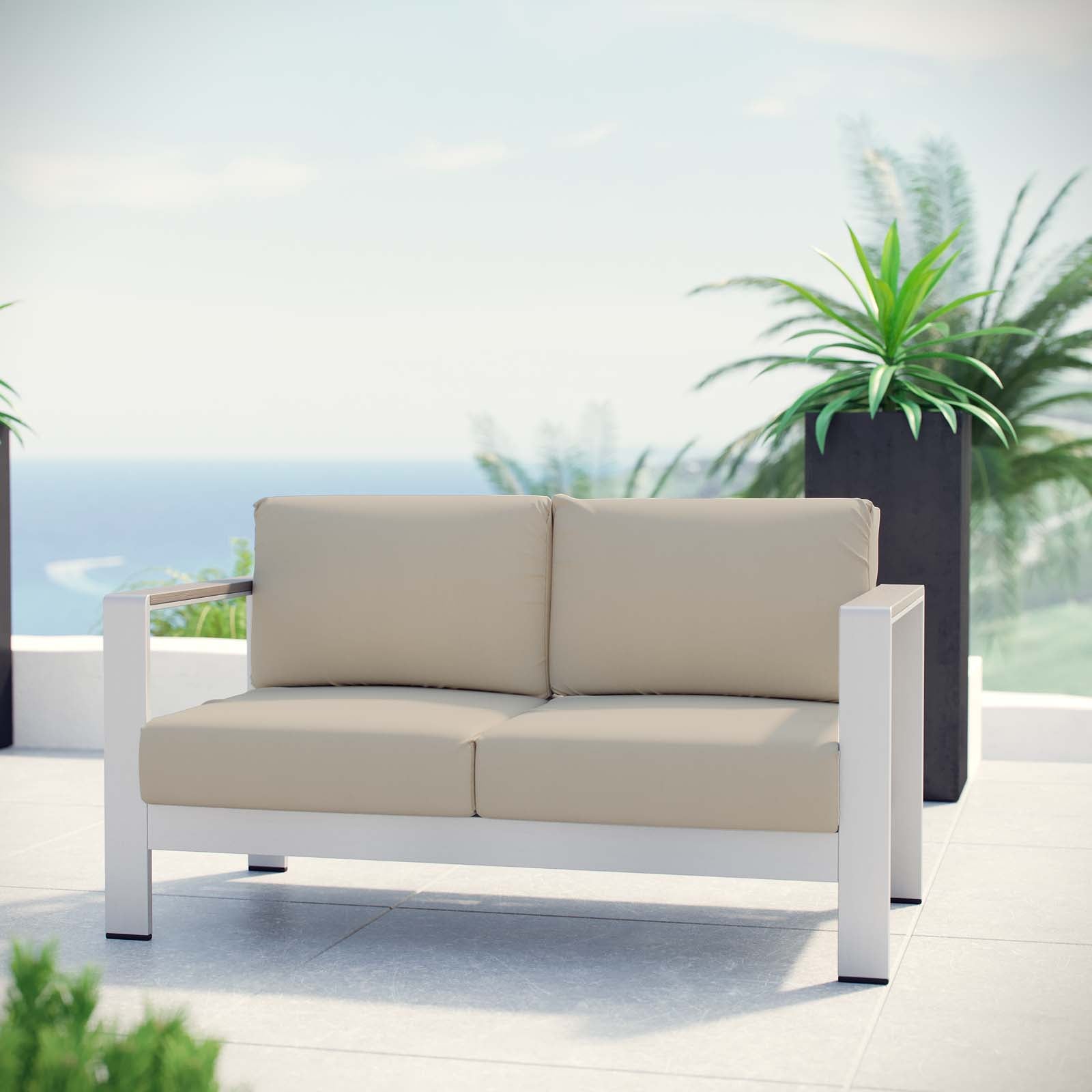 aluminum patio loveseat