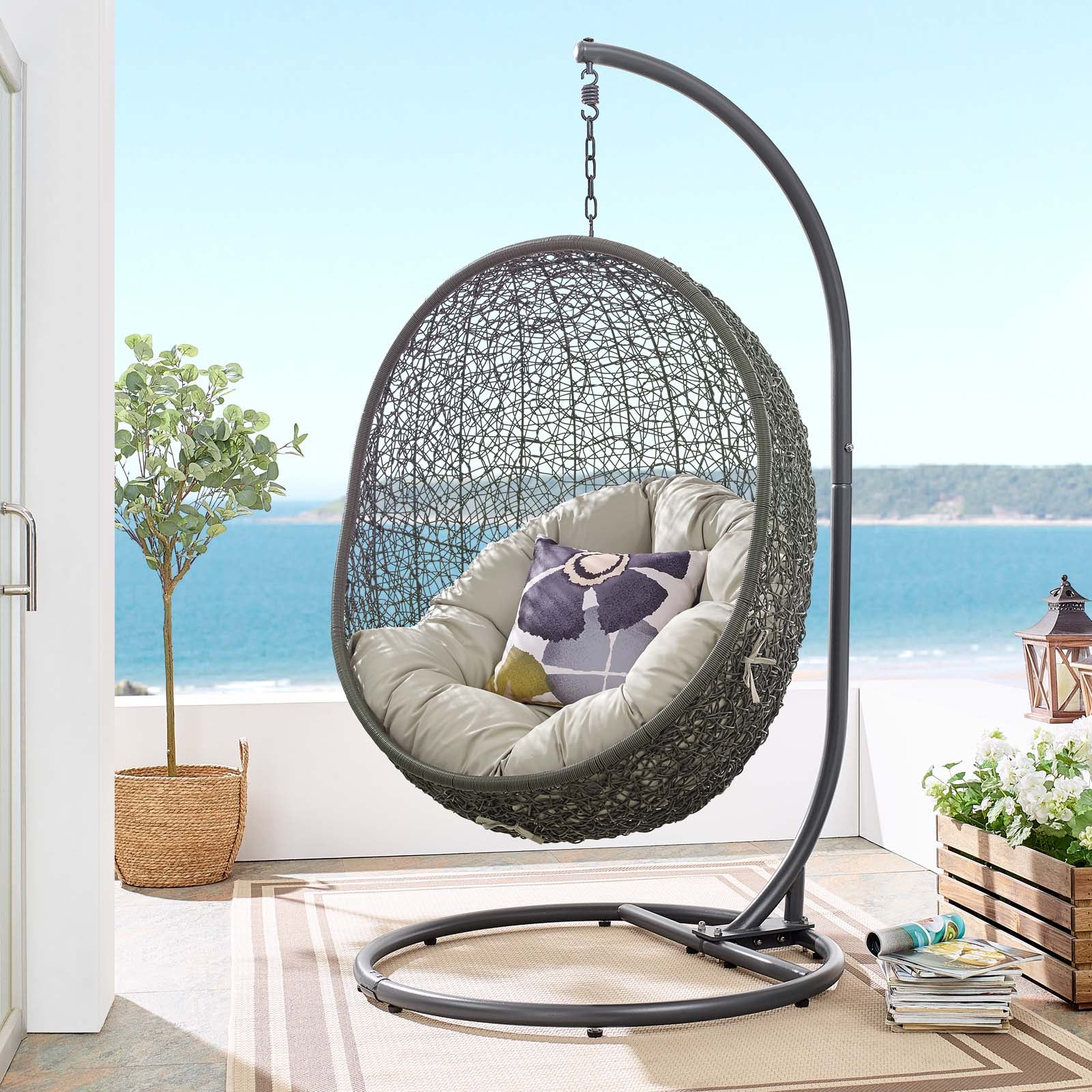 garden swing chair with stand