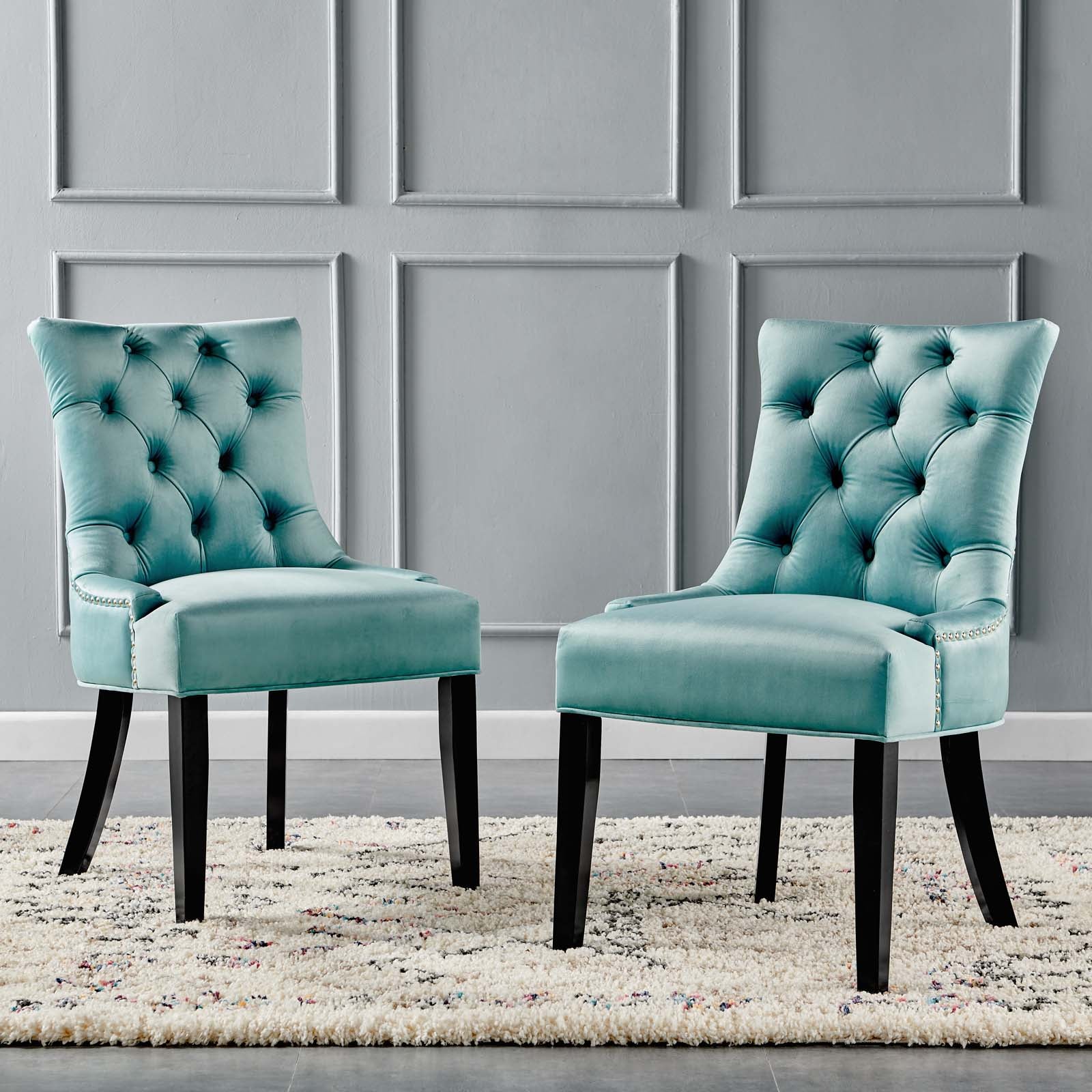 side chair teal