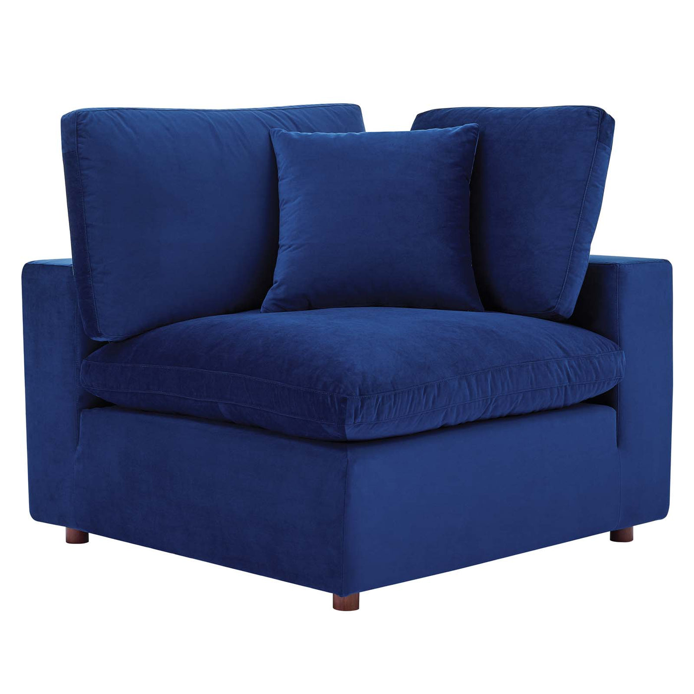 overstuffed velvet chair