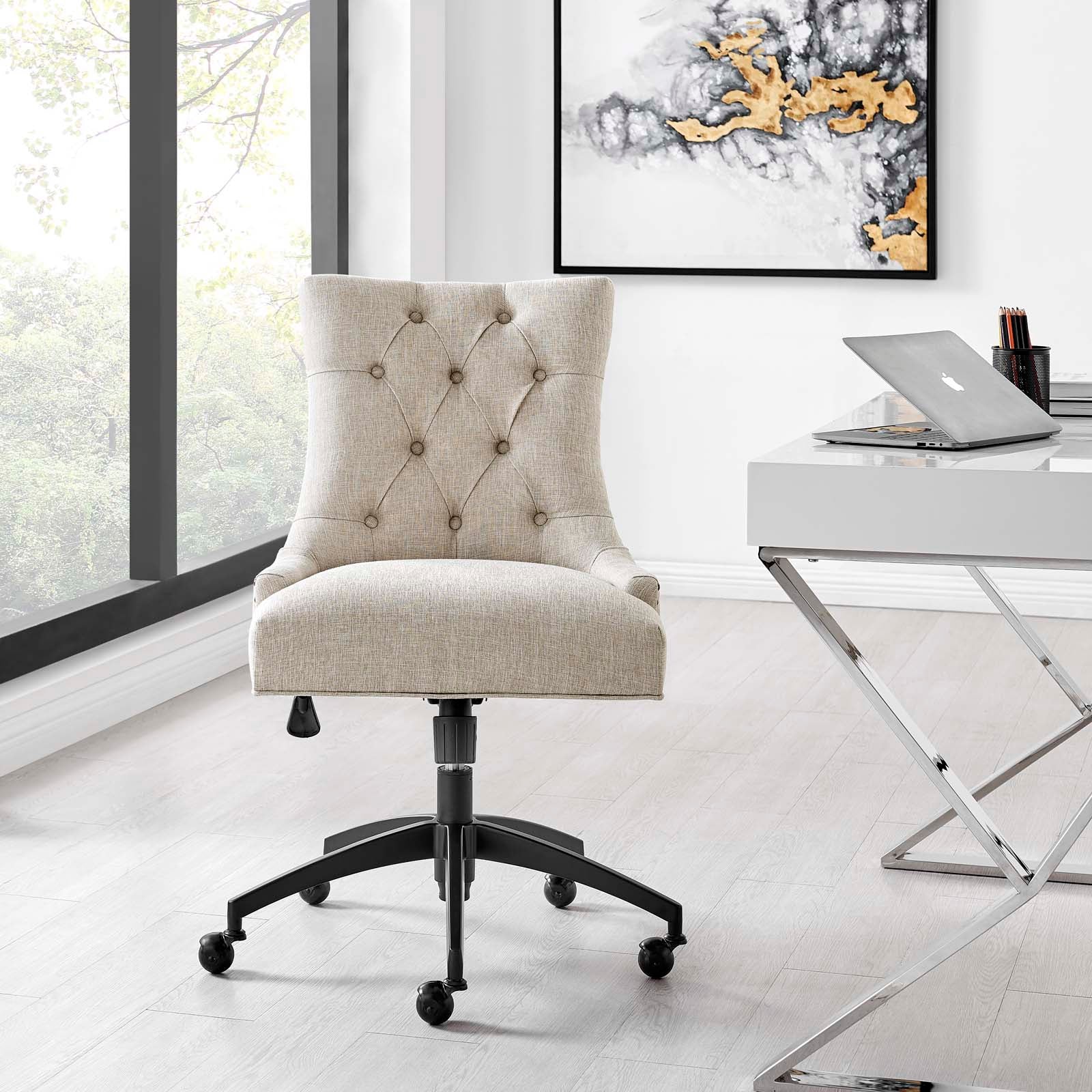 tufted fabric office chair